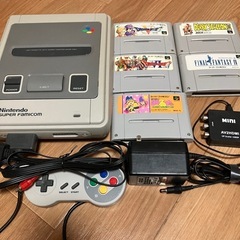 スーパーファミコン本体ソフト5本セット　動作確認済み