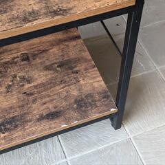 ニトリ 収納シェルフ☆オープンラック☆幅100cm ヴィンテージテイスト カウンター 中古家具 棚の画像