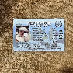 サンタの免許証風カードの画像