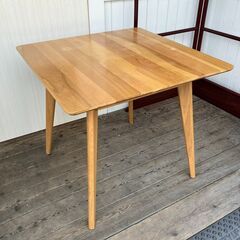 二人掛け ダイニングテーブル RIVER 幅80cm（オーク材使用）