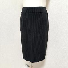 ジョージ 着回し力抜群スーツセットアップ シングルジャケット ストライプ 黒色 9 M レディースの画像