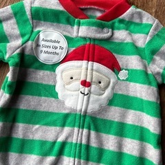 新品・未使用！サンタ🎅🏾フリースパジャマ・ロンパースの画像