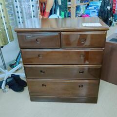 4段チェスト☆古いタイプ☆ブラウンカラー、小傷・シミあり、格安【浜村鹿野温泉ICから3分 買取本舗 宮本リサイクル 営業時間9～19時 定休日水曜のみ←連絡できませんm(_ _)m】の画像