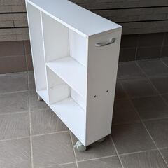 隙間収納家具☆引出しワゴン☆高さ60cm ホワイトカラー