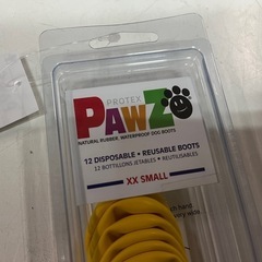 未開封品 PAWZ DOG BOOTS 小型犬用 天然ラテックスの防水ブーツ XXSサイズ 適応サイズ 足幅 2.0-3.0xm 長さ4.0cm程度 12枚入 ①の画像