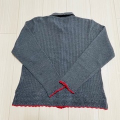 【美品】レディース女性用 トップス 上着 カーディガン リボン フリーサイズの画像