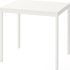 IKEAテーブルヴァングスタ 伸長式TB 80/120x70 ホワイト　の画像
