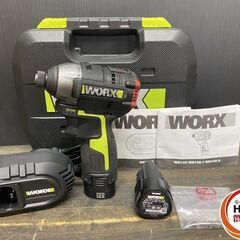 【引き取り限定】【中古品】WORX WUI32 ブラシレス インパクトドライバー 最大トルク:140Nm バッテリ(12V/2.0Ah)×2・充電器・ケース付