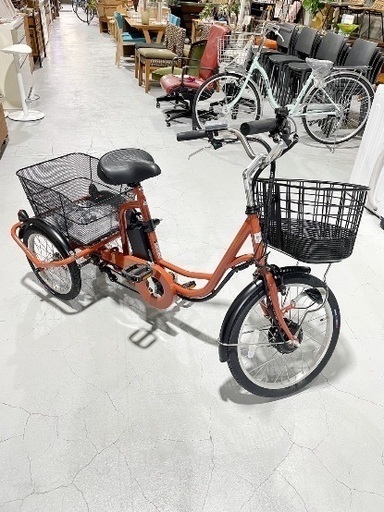 電動アシスト三輪自転車 KAIHOU カイホウ BEPN20-CB オレンジ