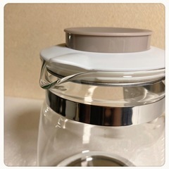 ꒰未使用꒱電気ケトル ナチュラルカラー 電気ポット 可愛いの画像