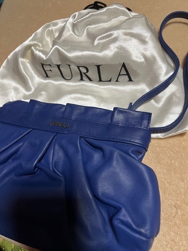 FURLA フルラ クラッチバッグ ブルー 美品