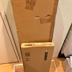 【お譲りします】エカンズ　突っ張りランドリーラック（ブラック×オーク）の画像