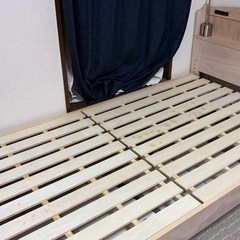 【無料】シングルサイズ すのこベッド │ 木製 │ ヘッドボード