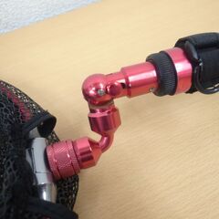 ＭAGＢITE　ランディングネット　ランディングシャフト約2.4ｍ+ラバーネット枠径30ｃｍ　タモジョイント付き【モノ市場半田店】139の画像