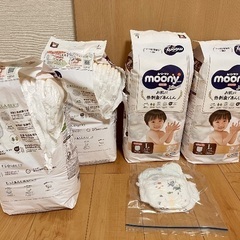 ムーニーマンナチュラル L パンツ  新品未開封36枚✖️２Ｐ+開封済み36枚+33枚 + ムーニーマン 汗スッキリ  L パンツ2枚の画像