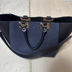 バッグ　鞄　ほぼ未使用　ネイビー