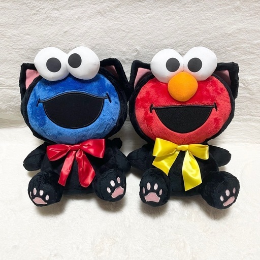 約30cm！⭐️セサミストリート⭐️黒猫BIGぬいぐるみ エルモ