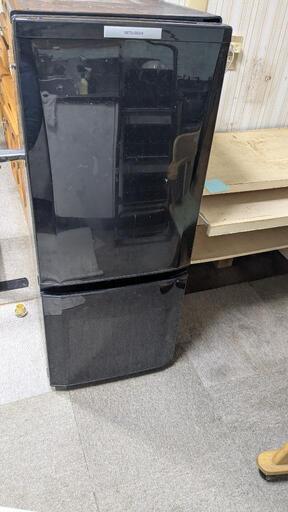 美品中古★三菱 146L 冷蔵庫 2ドア ブラック 黒【MR-P15S-B】