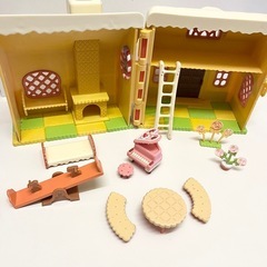 シルバニアファミリー お菓子の家 家具付き レトロの画像