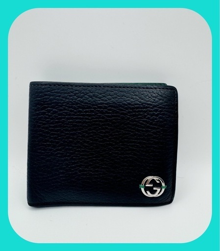 GUCCI グッチ 財布 二つ折り GUCCI 二つ折り財布 ブラック グリーン