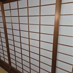 【取引中】　雪見障子　4枚セット アンティーク建具 摺り上げ障子戸 引き戸 の画像