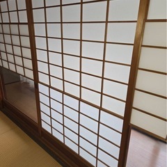 【取引中】　雪見障子　4枚セット アンティーク建具 摺り上げ障子戸 引き戸 の画像