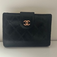 CHANEL シャネル ビロコーレ 財布 ブラック がま口