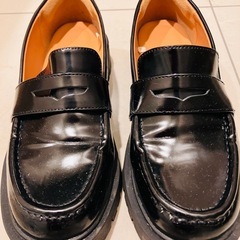 美品　ユニクロ　厚底　ローファー　24.5 の画像