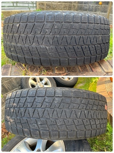 ランクルプラド純正アルミホイール スタッドレス ブリヂストン 265/65R17 キャップ付　4本　中古品