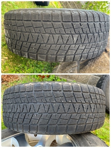 ランクルプラド純正アルミホイール スタッドレス ブリヂストン 265/65R17 キャップ付　4本　中古品