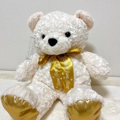 ラブリーローズベア　ぬいぐるみ　BIG  ギフト　ホワイト　くまの画像