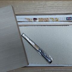 帯揚げ帯締めセット　扇子付き3点セット　着物　和装小物　白地の画像