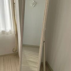 おしゃれ・木製・全身鏡・スタンドミラー・タテ150Xヨコ33Xア...