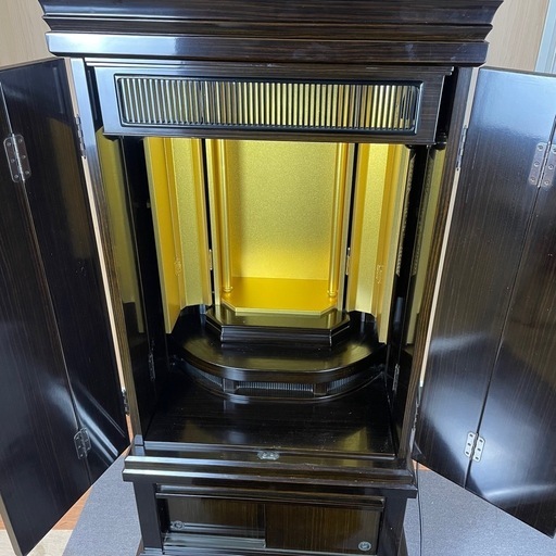 創価学会 仏壇 黒檀厨子 電動開閉