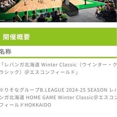 エスコン　レバンガ　試合　格安　4人分