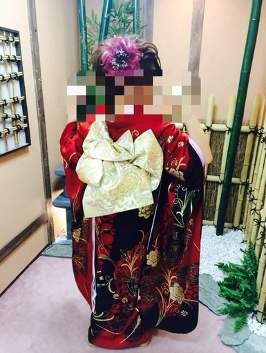 振袖、帯、小物入れ