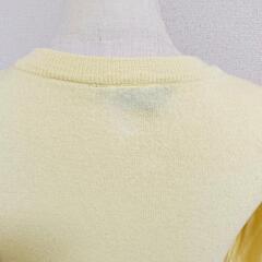 ダブルスタンダードクロージング ラウンドネック長袖ニット イエロー ウール 36 S レディースの画像