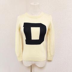 ダブルスタンダードクロージング ラウンドネック長袖ニット イエロ...