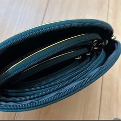 ポーチ5点セット　緑　グリーン　格子柄　チェック　新品の画像
