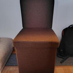 【美品】スツール 収納 背付き 38×38cmの画像