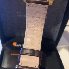 [美品]ハミルトン男性腕時計アナログゴールド/ブラウンの画像