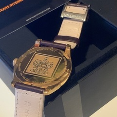 [美品]ハミルトン男性腕時計アナログゴールド/ブラウンの画像