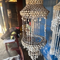 貝殻のぶら下げる置物の画像