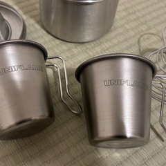 キャンプ用品　スタッキング可能　コップ　調理器具の画像