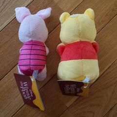新品 タグ付き ディズニー プーさん ピグレット ぬいぐるみセットの画像