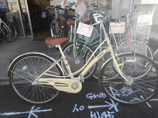 中古自転車３３２９　パナソニック　B-A63T　２６インチ　３段ギヤ　LEDオートライト
