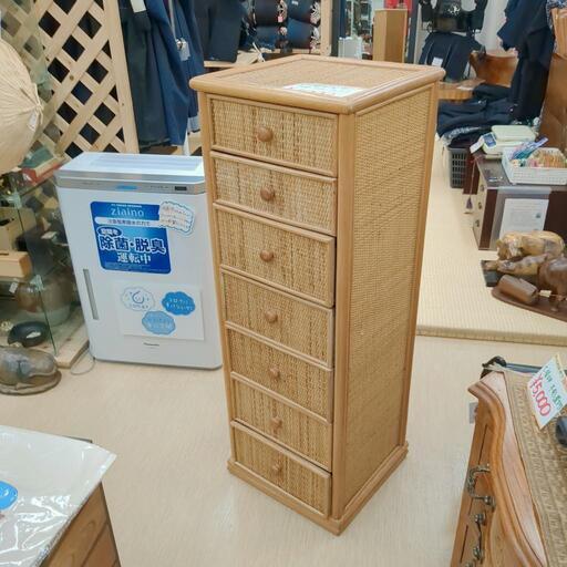 7段ラタンチェスト☆人気商品☆収納【浜村鹿野温泉ICから3分 買取本舗 宮本リサイクル 営業時間9～19時 定休日水曜のみ←連絡できませんm(_ _)m】