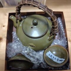 薩摩焼　苗代川焼の酒器・茶家・千代香（ちょか）６点セットの画像