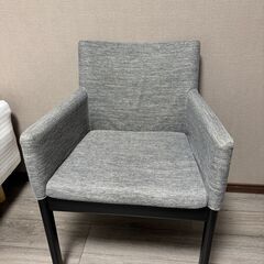 ニトリ　ダイニングチェア(Nコレクション C-50肘付き BK/NSF-MGY)の画像