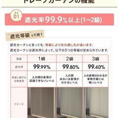 遮光1級カーテン　ライトグリーン　2枚組　100㎝幅x200㎝丈　リビング　寝室の画像